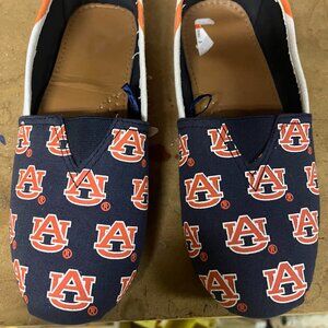 Size 7 Auburn tiger slip on loafers